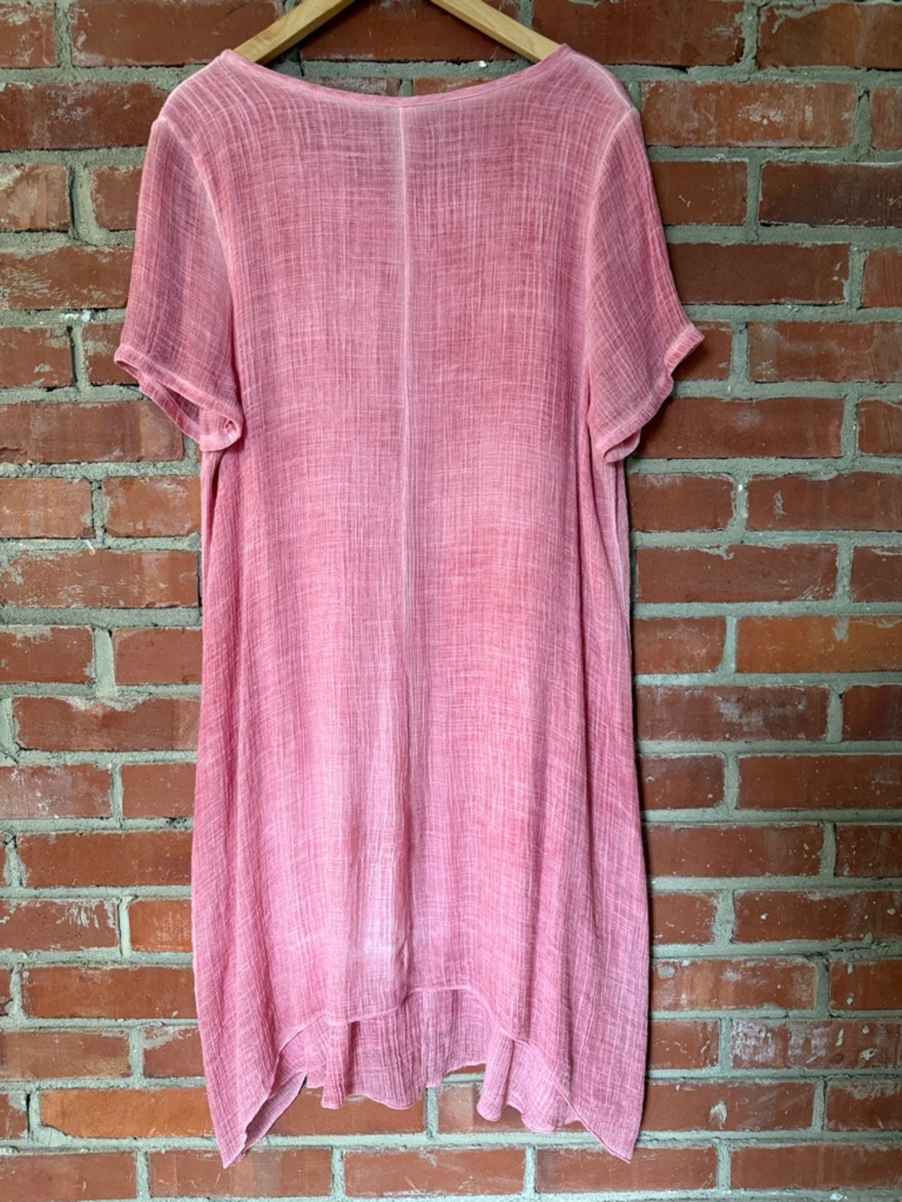 Cherie Bliss Pink Crochet-Trim Short Sleeve Tunic Dress - Picture 5 of 6